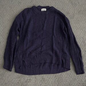 Oversized Cozy Purple Knit Sweater
